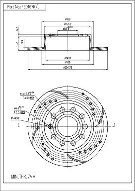 FI.BA FBD167R/H - Тормозной диск autosila-amz.com