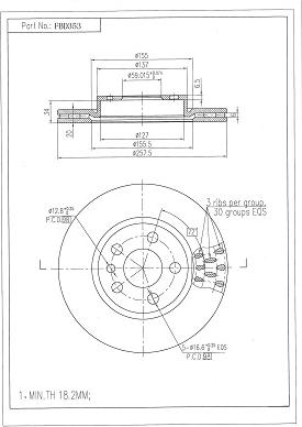 FI.BA FBD353 - Тормозной диск autosila-amz.com