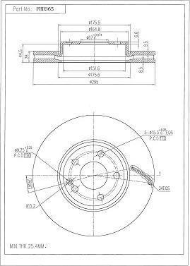 FI.BA FBD365 - Тормозной диск autosila-amz.com