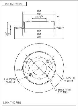 FI.BA FBD389 - Тормозной диск autosila-amz.com