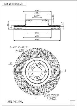 FI.BA FBD291R/H - Тормозной диск autosila-amz.com