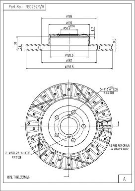 FI.BA FBD292R/H - Тормозной диск autosila-amz.com