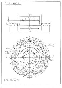 FI.BA FBD247/H - Тормозной диск autosila-amz.com