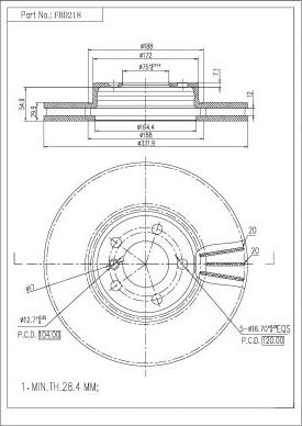 FI.BA FBD218 - Тормозной диск autosila-amz.com