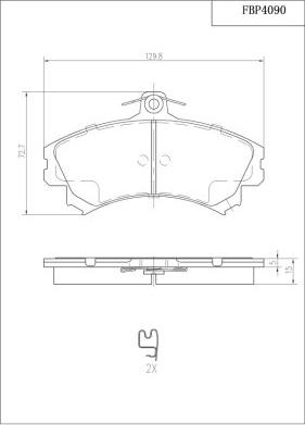 FI.BA FBP4090 - Тормозные колодки, дисковые, комплект autosila-amz.com