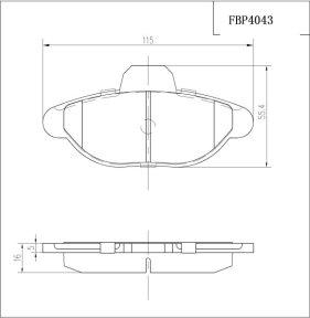 FI.BA FBP4043 - Тормозные колодки, дисковые, комплект autosila-amz.com