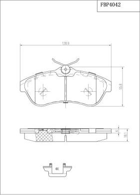 FI.BA FBP4042 - Тормозные колодки, дисковые, комплект autosila-amz.com