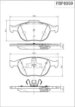 FI.BA FBP4059 - Тормозные колодки, дисковые, комплект autosila-amz.com