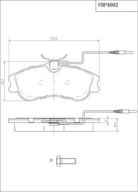 FI.BA FBP4002 - Тормозные колодки, дисковые, комплект autosila-amz.com