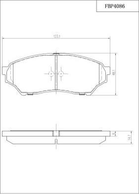 FI.BA FBP4086 - Тормозные колодки, дисковые, комплект autosila-amz.com