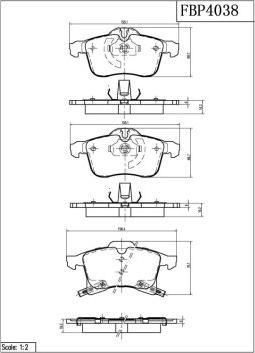 FI.BA FBP4038 - Тормозные колодки, дисковые, комплект autosila-amz.com