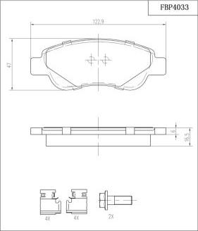 FI.BA FBP4033 - Тормозные колодки, дисковые, комплект autosila-amz.com