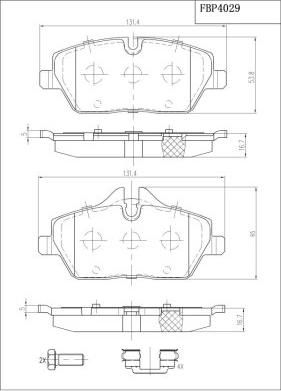 FI.BA FBP4029 - Тормозные колодки, дисковые, комплект autosila-amz.com