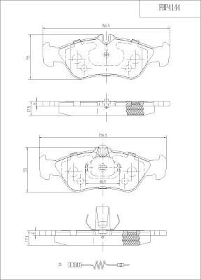 FI.BA FBP4144 - Тормозные колодки, дисковые, комплект autosila-amz.com