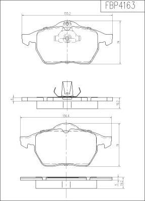 FI.BA FBP4163 - Тормозные колодки, дисковые, комплект autosila-amz.com