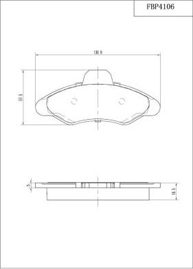 FI.BA FBP4106 - Тормозные колодки, дисковые, комплект autosila-amz.com