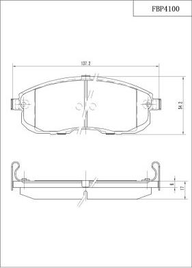 FI.BA FBP4100 - Тормозные колодки, дисковые, комплект autosila-amz.com