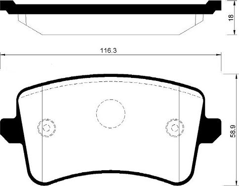 JP Group 1163706819 - Тормозные колодки, дисковые, комплект autosila-amz.com