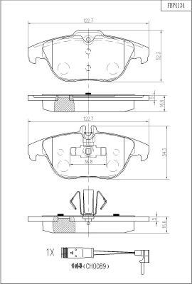 FI.BA FBP4134 - Тормозные колодки, дисковые, комплект autosila-amz.com