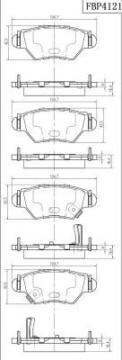 FI.BA FBP4121 - Тормозные колодки, дисковые, комплект autosila-amz.com