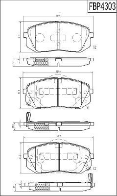 FI.BA FBP4303 - Тормозные колодки, дисковые, комплект autosila-amz.com