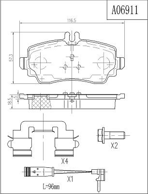 FI.BA FBP4310 - Тормозные колодки, дисковые, комплект autosila-amz.com