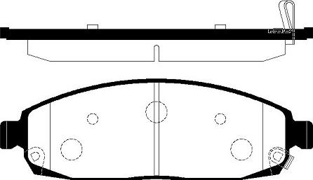 Sangsin Brake SP1676 - Тормозные колодки, дисковые, комплект autosila-amz.com