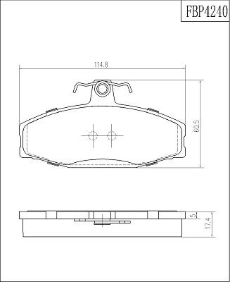 FI.BA FBP4240 - Тормозные колодки, дисковые, комплект autosila-amz.com