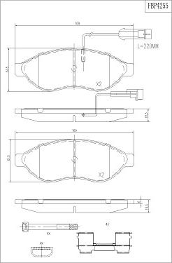 FI.BA FBP4255 - Тормозные колодки, дисковые, комплект autosila-amz.com