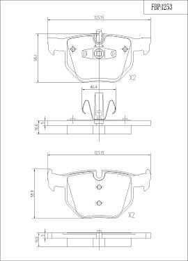 FI.BA FBP4253 - Тормозные колодки, дисковые, комплект autosila-amz.com