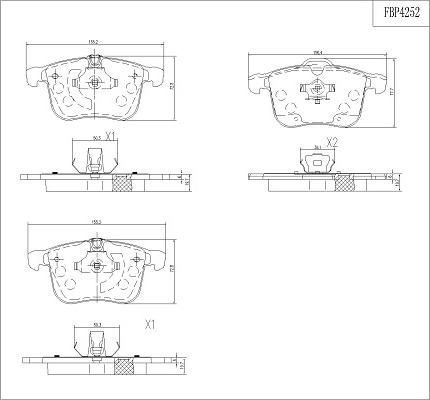 FI.BA FBP4252 - Тормозные колодки, дисковые, комплект autosila-amz.com