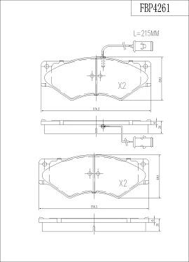 FI.BA FBP4261 - Тормозные колодки, дисковые, комплект autosila-amz.com