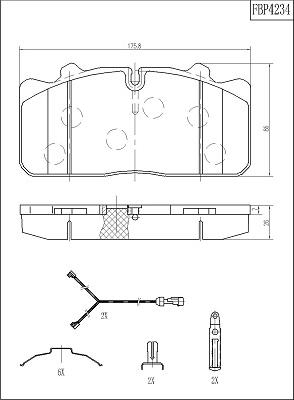 FI.BA FBP4234 - Тормозные колодки, дисковые, комплект autosila-amz.com