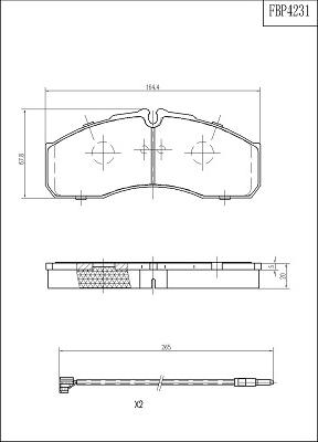 FI.BA FBP4231 - Тормозные колодки, дисковые, комплект autosila-amz.com