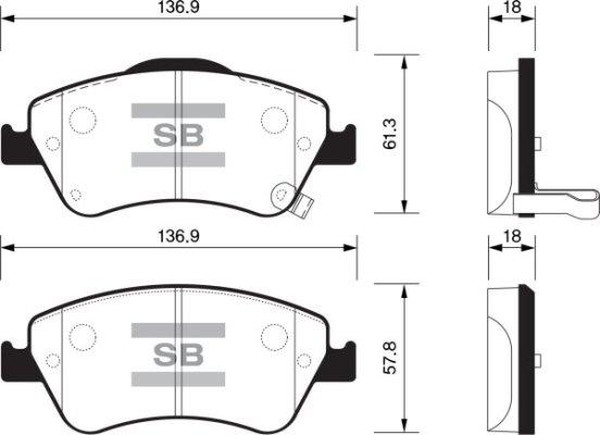 FI.BA FBP1500 - Тормозные колодки, дисковые, комплект autosila-amz.com