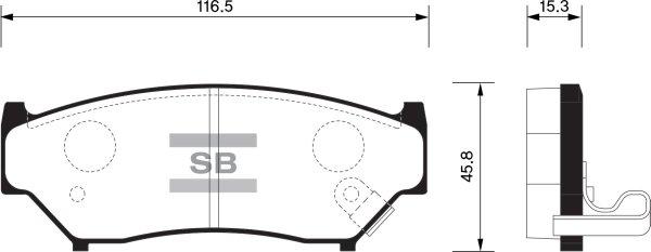 FI.BA FBP1584 - Тормозные колодки, дисковые, комплект autosila-amz.com