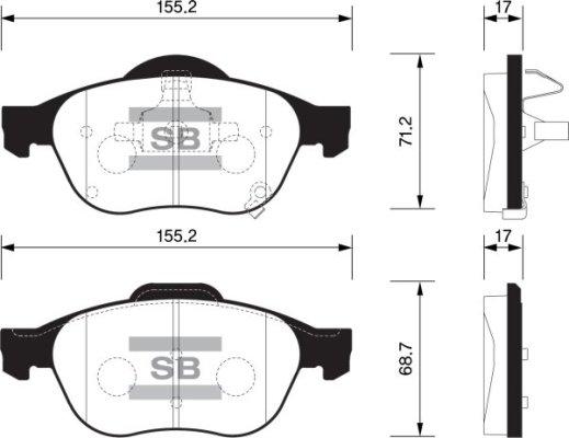 FI.BA FBP1574 - Тормозные колодки, дисковые, комплект autosila-amz.com