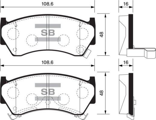 FI.BA FBP1122 - Тормозные колодки, дисковые, комплект autosila-amz.com