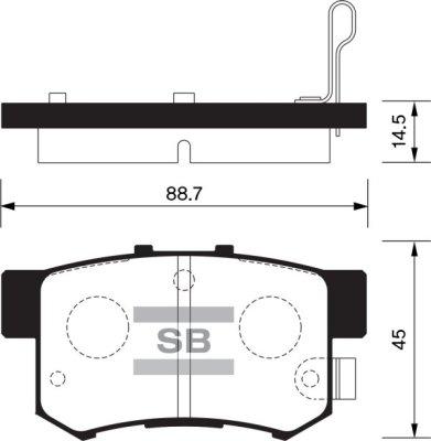 Starline BD S243P - Тормозные колодки, дисковые, комплект autosila-amz.com