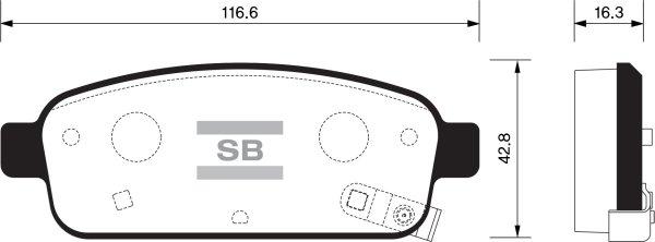 FI.BA FBP1363 - Тормозные колодки, дисковые, комплект autosila-amz.com