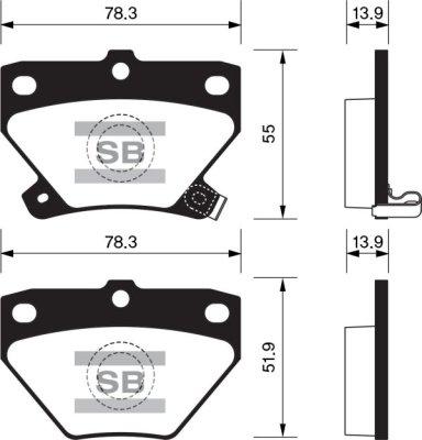 FI.BA FBP2044 - Тормозные колодки, дисковые, комплект autosila-amz.com