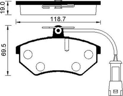 G.U.D. GBP013450 - Тормозные колодки, дисковые, комплект autosila-amz.com