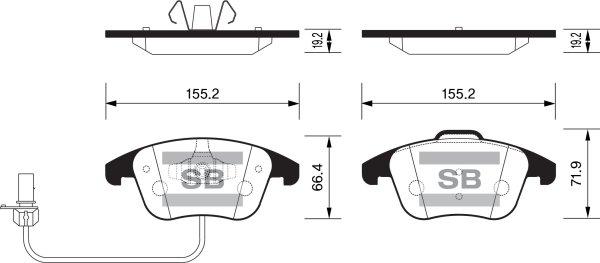 FI.BA FBP2144 - Тормозные колодки, дисковые, комплект autosila-amz.com