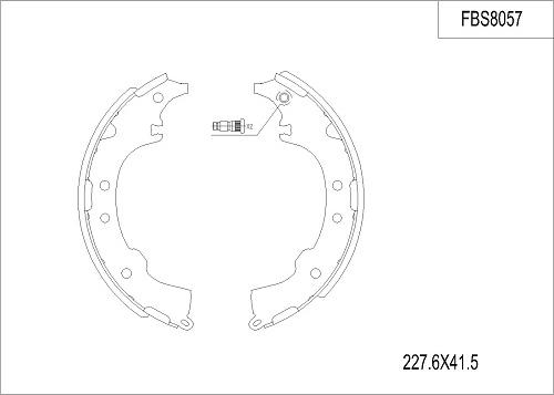 FI.BA FBS8057 - Комплект тормозных колодок, барабанные autosila-amz.com