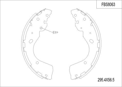 FI.BA FBS8063 - Комплект тормозных колодок, барабанные autosila-amz.com