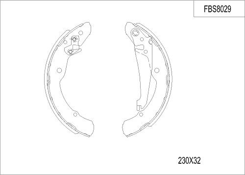 FI.BA FBS8029 - Комплект тормозных колодок, барабанные autosila-amz.com