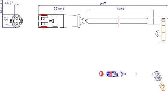 FI.BA FES16 - Сигнализатор, износ тормозных колодок autosila-amz.com