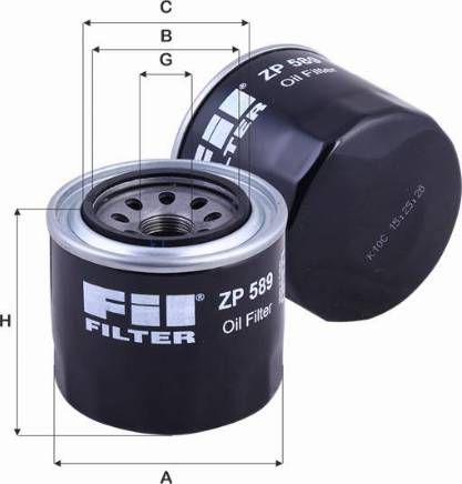 FIL Filter ZP 589 - Масляный фильтр autosila-amz.com