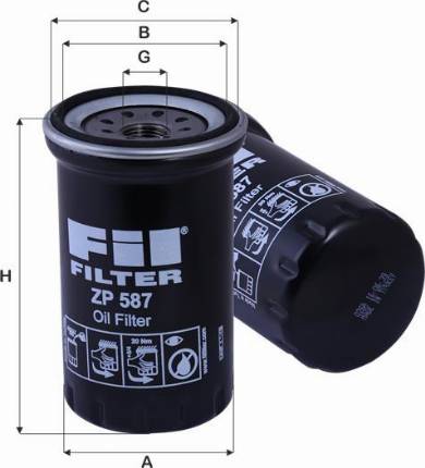 FIL Filter ZP 587 - Масляный фильтр autosila-amz.com