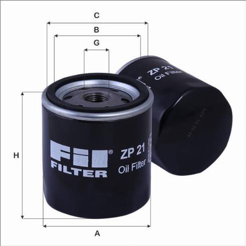 FIL Filter ZP 21 - Фильтр масляный ZP21 autosila-amz.com